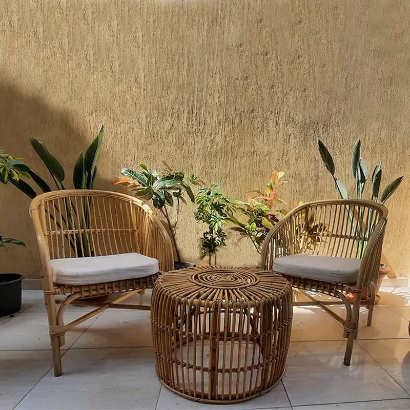 Bamboo Balcony Chair Set